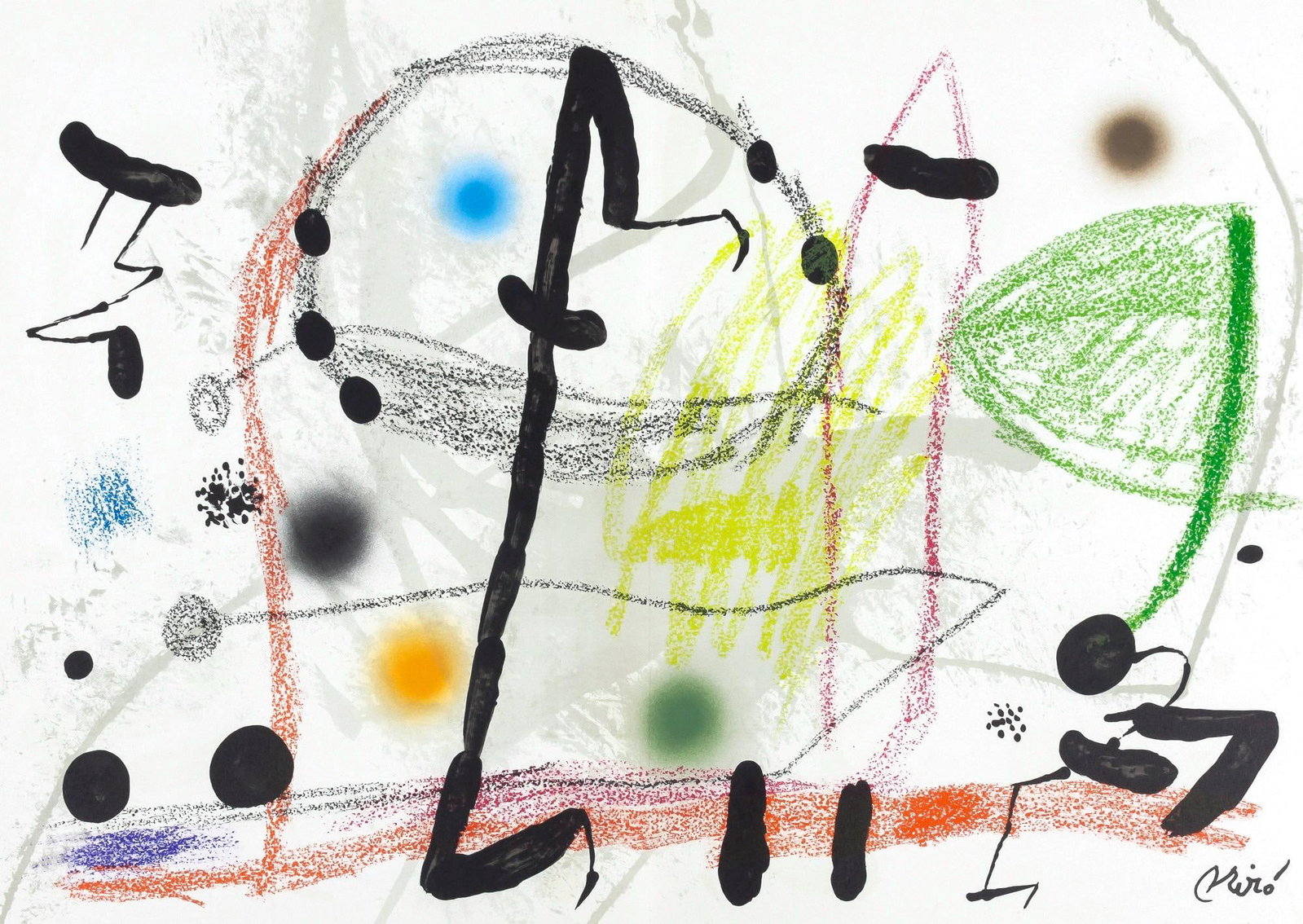 Joan Miro, Composition (Mourlot, 1051-1072), Maravillas con Variaciones acrsticas en el Jardn de: Joan Miro, Composition (Mourlot, 1051-1072), Maravillas con Variaciones acrsticas en el Jardn de Item Specifics: Paper Size: 19.5 x 28.25 inches, with centerfold, as issued. Inscription: Signed in the