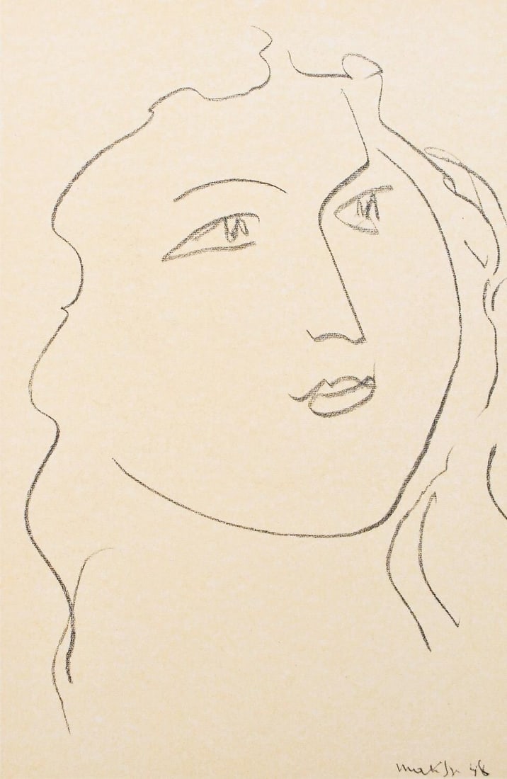 Henri Matisse, Madame Nadia Sednaoui, Portraits par Henri Matisse, Hliogravure: Henri Matisse, Madame Nadia Sednaoui, Portraits par Henri Matisse, Hliogravure Item Specifics: Paper Size: 12 x 9.25 inches; image size: 8.66 x 5.91 inches. Inscription: Signed in the plate and unnumb