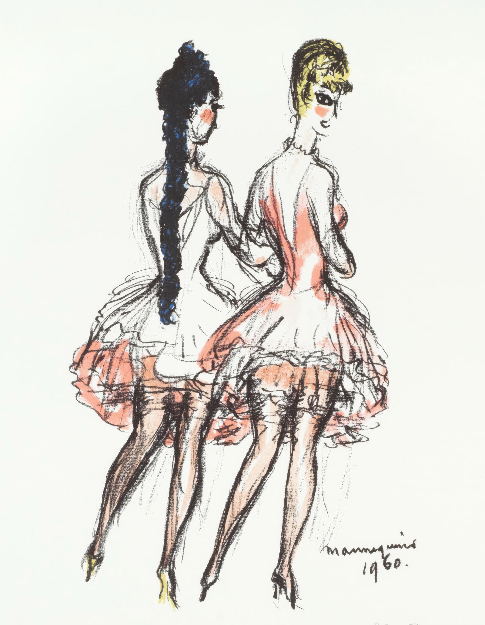 Kees van Dongen, Models, from Views of Paris, Lithograph, 1963 (1 of 6)