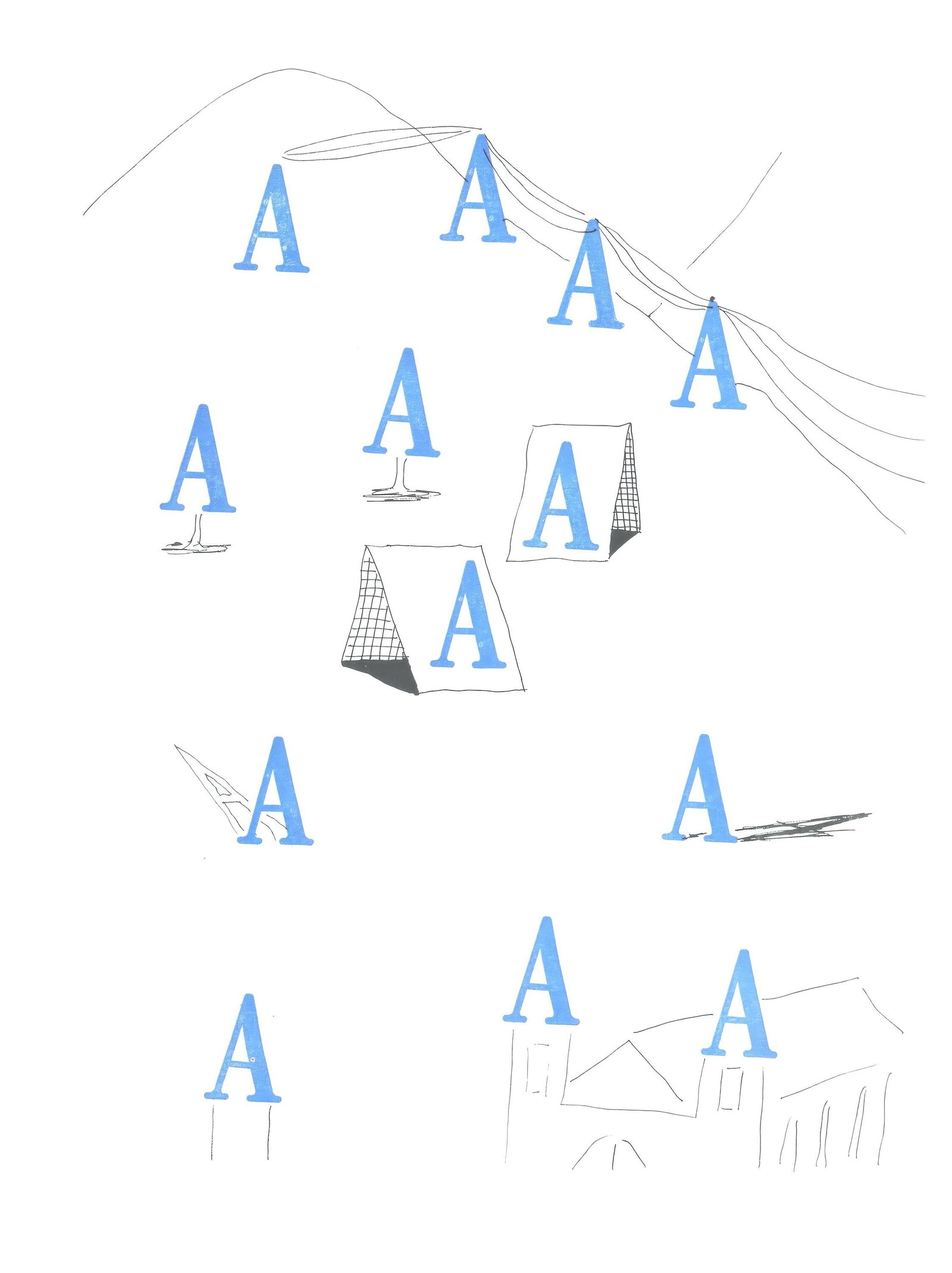 David Hockney, Letter A, from Hockney's Alphabet, Lithograph, 1991 (1 of 6)