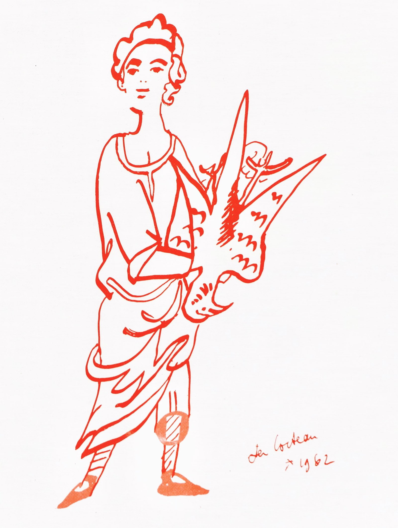 Jean Cocteau, Untitled, from Recipes for a Friend, illustrations by Jean Cocteau, Lithograph, 1964 (1 of 7)