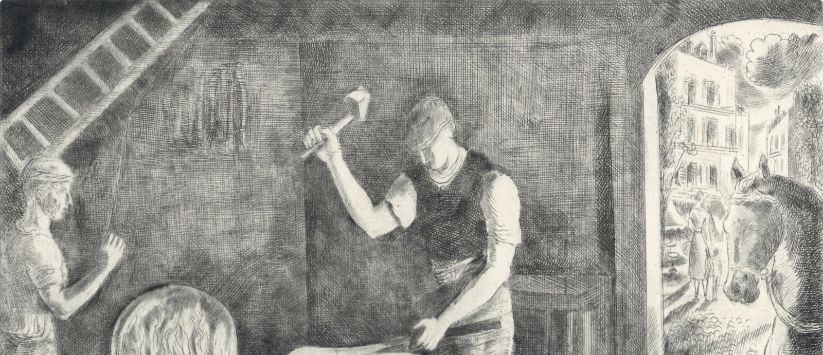 David Hermine Etching Alternance Composition - 2