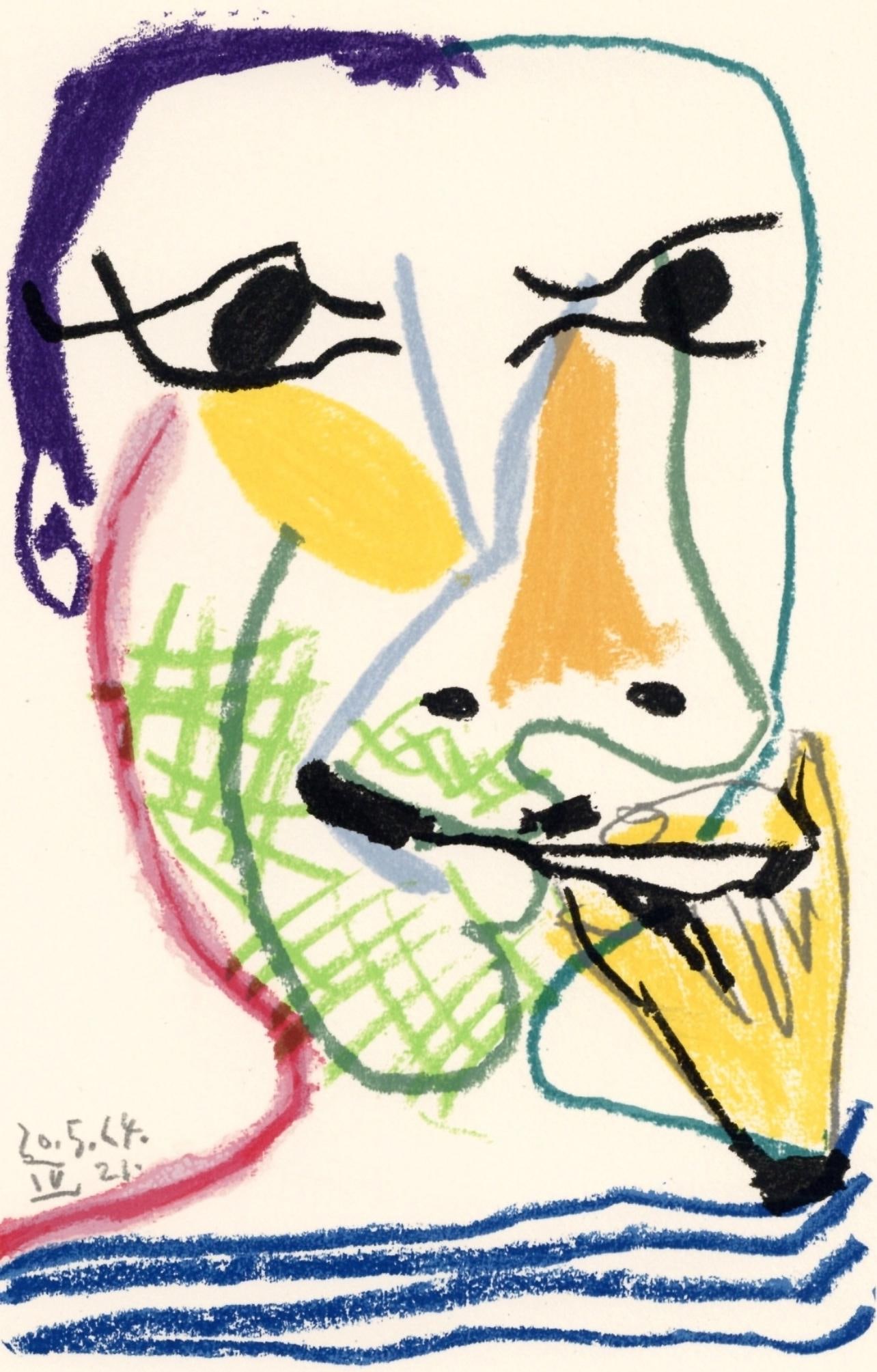 Picasso Pablo, 20.5.65.21. IV Cramer 148 Le Got du Bonheur Mixed Media Lithograph (1 of 8)