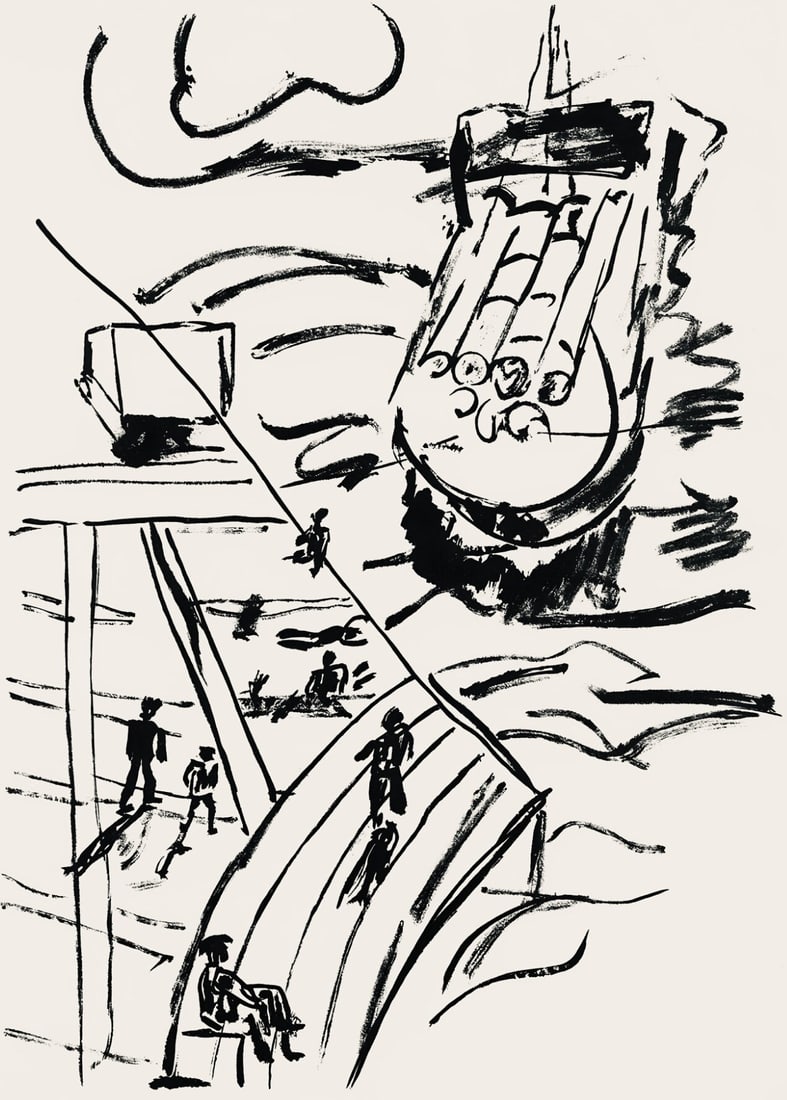Fernand Lger, Composition, mes voyages: Fernand Lger, Composition, mes voyages Item Specifics: Paper Size: 13.78 x 9.84 inches. Excellent condition. Unsigned and unnumbered, as issued. Notes: From the folio, Fernand Lger mes voyages avec un