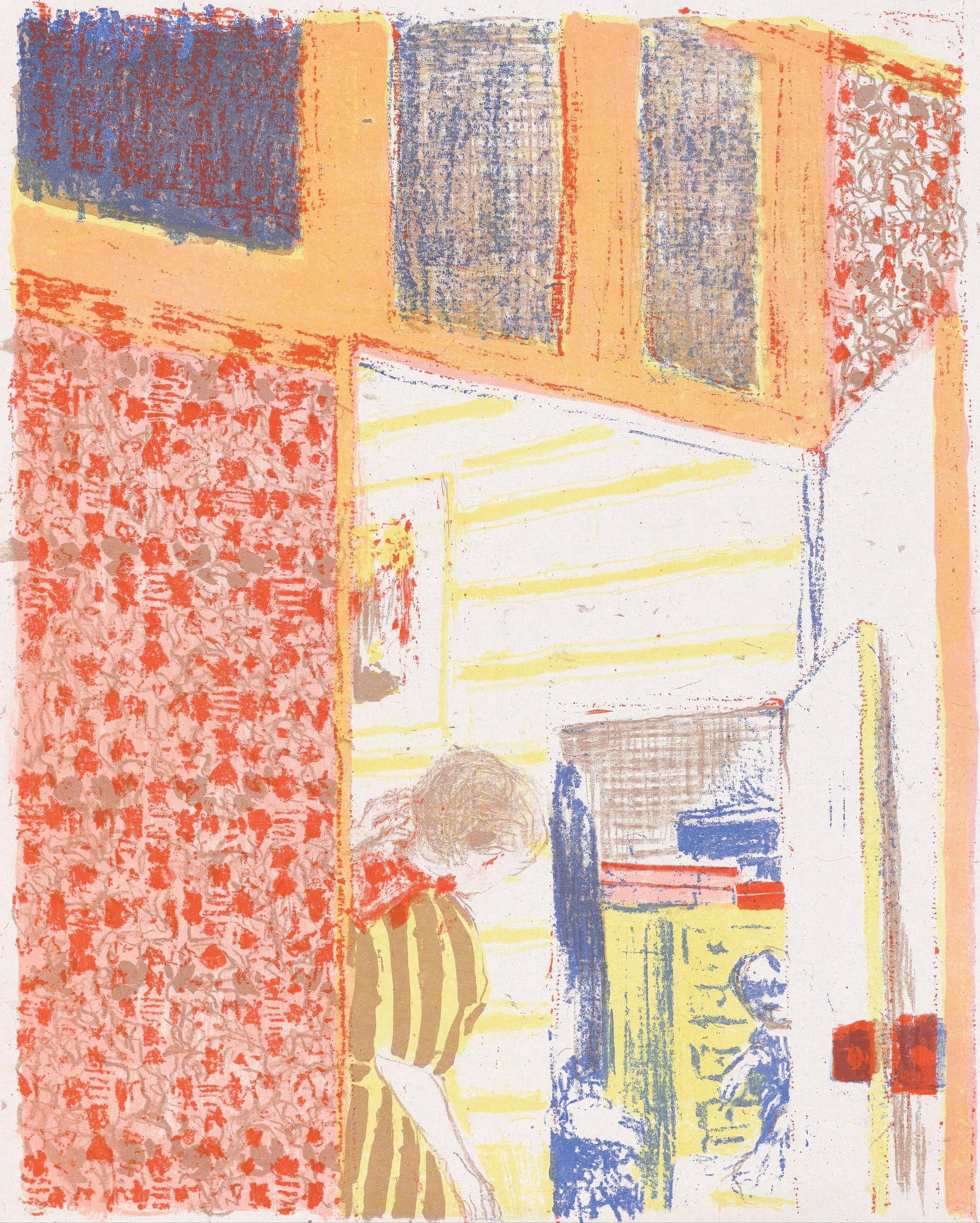 Jean-Edouard Vuillard, Interior with Pink Hangings III, from The Graphic Work of Vuillard,: Jean-Edouard Vuillard, Interior with Pink Hangings III, from The Graphic Work of Vuillard, Item Specifics: This exquisite lithograph by Jean-Edouard Vuillard (1868-1940), titled Interieur aux tentures