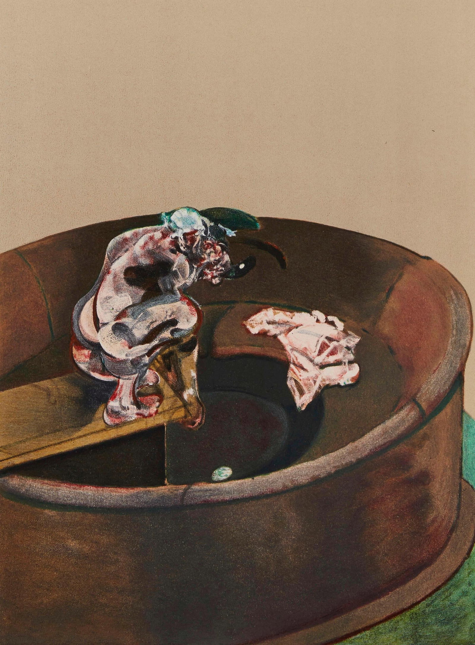 Francis Bacon, Portrait of George Dyer Crouching, Derrire le miroir, Lithograph: Francis Bacon, Portrait of George Dyer Crouching, Derrire le miroir, Lithograph Item Specifics: Paper Size: 15 x 11 inches. Inscription: Unsigned and unnumbered, as issued. Notes: From the folio, Derr