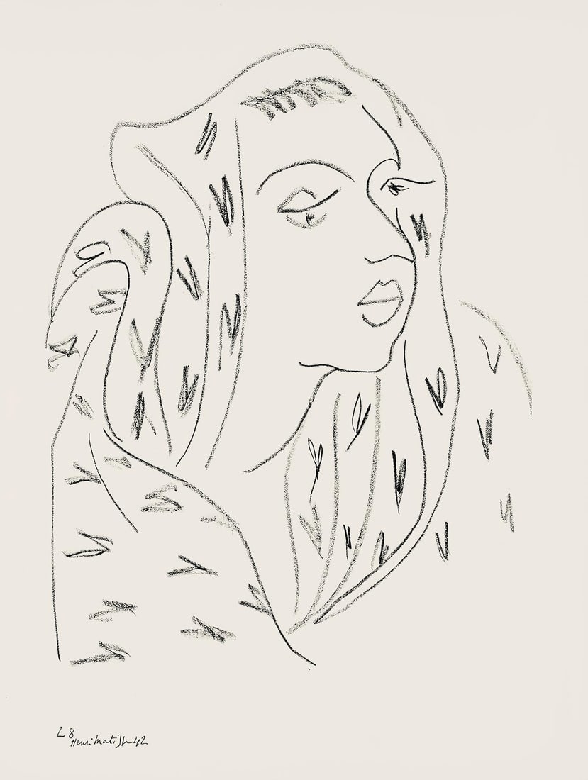 Henri Matisse, Srie L, var. 8 (Duthuit 9), Henri Matisse, Dessins, Thmes et variations, Lithograph: Henri Matisse, Srie L, var. 8 (Duthuit 9), Henri Matisse, Dessins, Thmes et variations, Lithograph Item Specifics: Paper Size: 12.875 x 9.625 inches. Excellent condition. Inscription: Signed in the pl