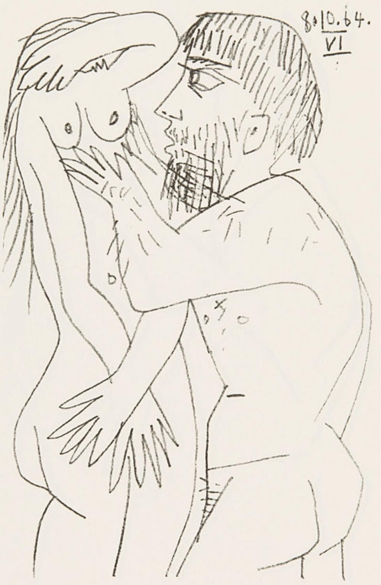 Pablo Picasso, 8.10.64. VI (Cramer 148), Le Got du Bonheur, Mixed Media Lithograph: Pablo Picasso, 8.10.64. VI (Cramer 148), Le Got du Bonheur, Mixed Media Lithograph Item Specifics: Paper size: 12.8 x 9.84 inches. Inscription: Unsigned and unnumbered, as issued. Catalogue raisonn