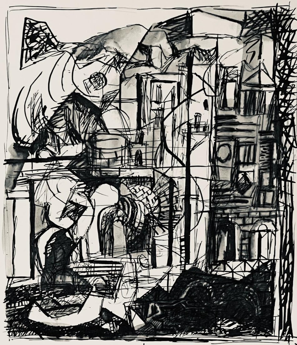 Rattner Architectural Drawing Lithograph - 2