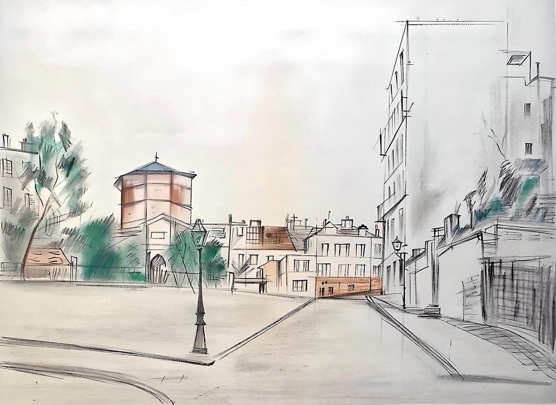 Maurice Utrillo, Composition, loge de Maurice Utrillo, Lithograph: Maurice Utrillo, Composition, loge de Maurice Utrillo, Lithograph Item Specifics: Paper size: 13.18 x 20.10 inches. Excellent condition, with centerfold, as issued. Unsigned and unnumbered, as issued.