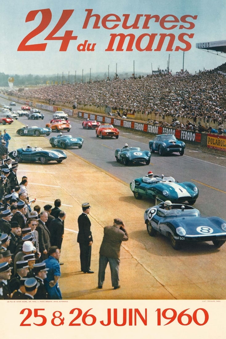 Hours of Lemans 1960 by Yves Debraine vintage race car poster: Hours of Lemans 1960 by Yves Debraine vintage race car poster Item Specifics: Artist: THIVILLIERS Size: Small Date Of Creation: 1960 Title: LEMANS 1960 THIVILLIERS Material: Canvas Paper Item Length: 