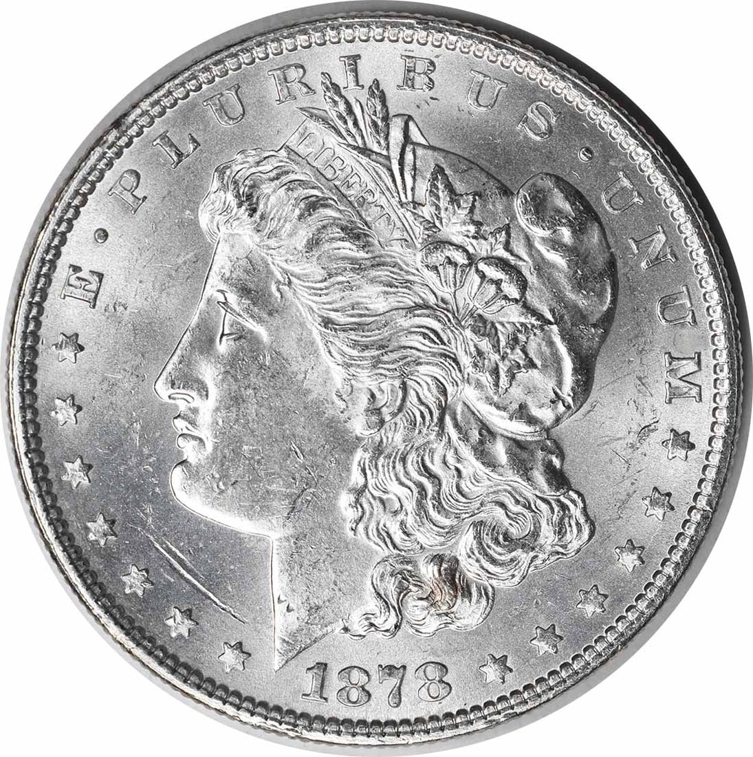 1878 Morgan Silver Dollar 7TF Reverse of 1878 Choice BU Uncertified: 1878 Morgan Silver Dollar 7TF Reverse of 1878 Choice BU Uncertified Choice BU Uncertified 1878 Morgan Silver Dollar features a rare reverse design, making it a standout among circulated coins. This un