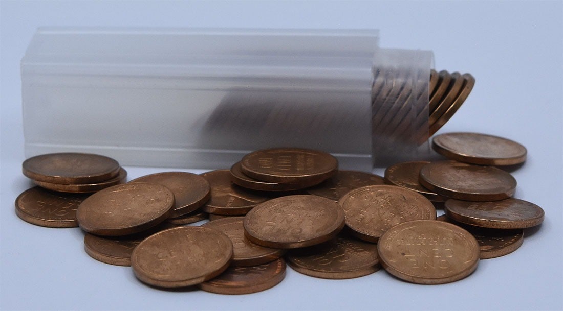 BU Lincoln Cent 50-Coin Roll 1939-D: BU Lincoln Cent 50-Coin Roll 1939-D Item Specifics: Certification: Uncertified Circulated/Uncirculated: Uncirculated Km Number: 132A Year: 1939 Grade: Uncirculated Composition: Steel Mint Location: D 