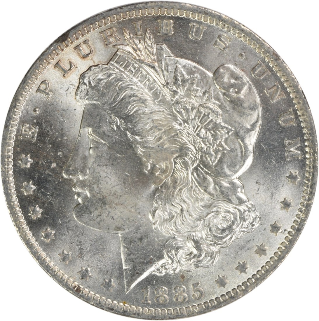 Morgan Silver Dollar 1885 Choice BU Uncertified: Morgan Silver Dollar 1885 Choice BU Uncertified Choice BU Uncertified Morgan Silver Dollar 1885, a high-grade example of the iconic $1 coin from the esteemed O Mint. This beautifully preserved uncircu
