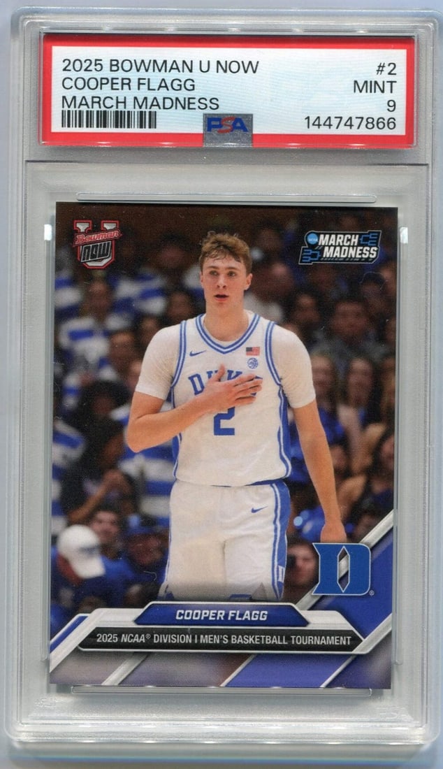 Cooper Flagg 2025 Bowman U Now March Madness Card PSA 9 (1 of 2)
