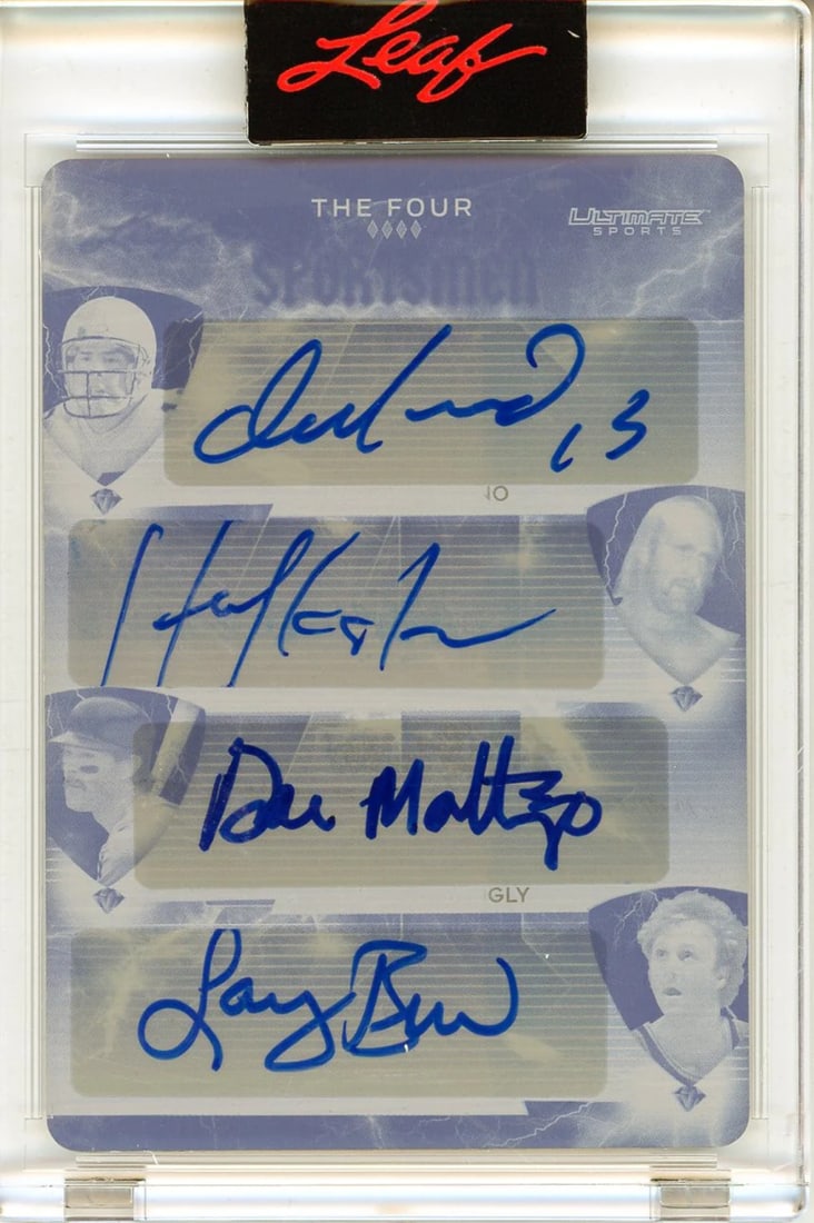 Dan Marino, Hulk Hogan, Dan Mattingly & Larry Bird Autographed 2021 Leaf Ultimat (1 of 2)