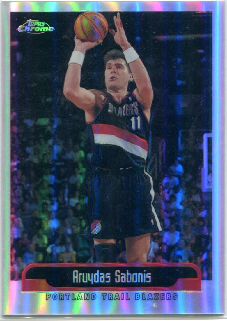 Sabonis Aruydas 2000 Topps Chrome Refractor Card (1 of 1)