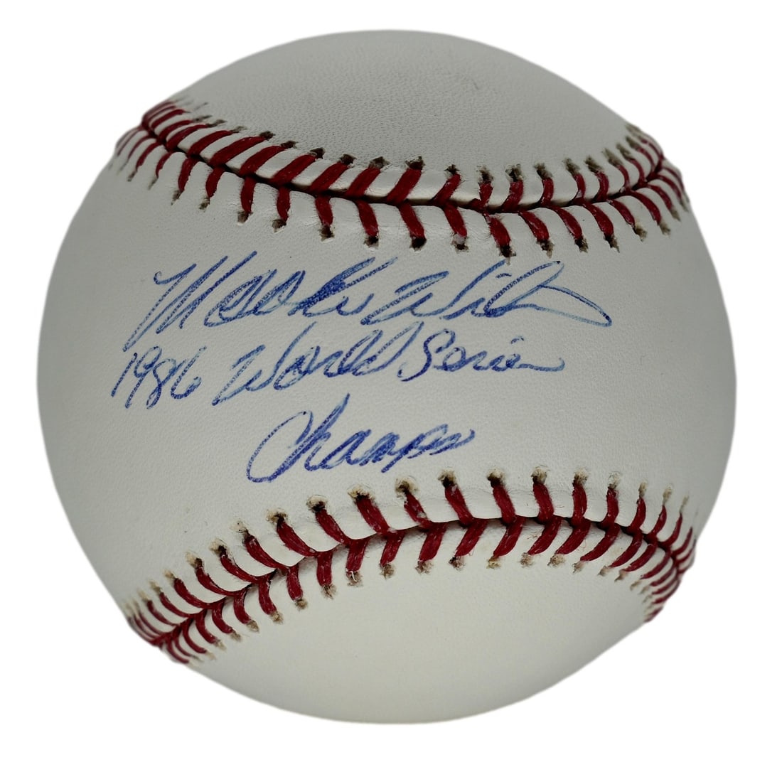 Mookie Wilson Mets Signed & Insc 1986 World Series Champs Baseball Steiner 09616 (1 of 4)