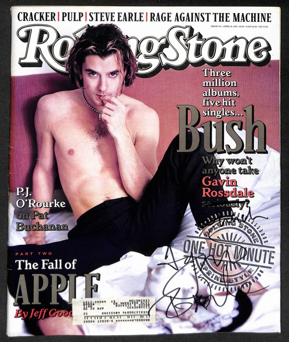 Gavin Rossdale Signed/ Autographed 1996 Rolling Stone Magazine JSA 211795 (1 of 2)