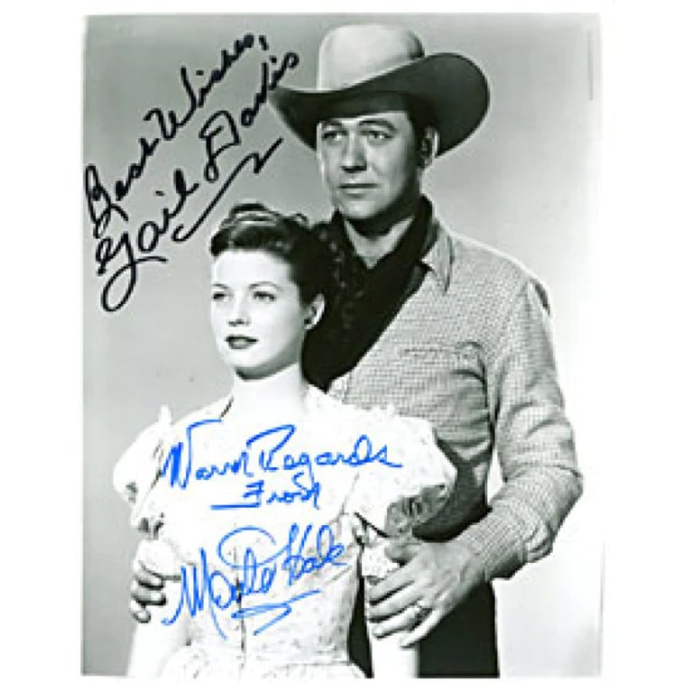 Gail Davis & Monte Hale Autographed Black & White 8x10 Celebrity Photo (1 of 1)