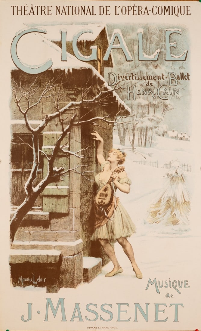 Maurice Leloir Cigale Opera Paris French Ballet: Maurice Leloir Cigale Opera Paris French Ballet Item Specifics: Unit Of Sale: Single Piece Artist: Maurice Leloir Character: Cigale Size: Medium Date Of Creation: 1904 Material: Canvas Paper Certifica