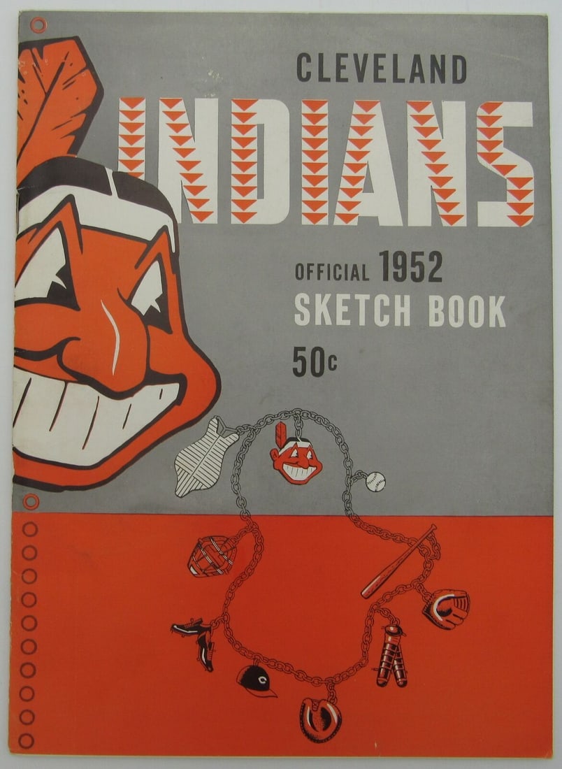 1952 Cleveland Indians Yearbook 144481: 1952 Cleveland Indians Yearbook 144481 1952 Cleveland Indians Yearbook - A piece of baseball history, this yearbook features the team's roster, stats, and memorable moments from that season. The origi