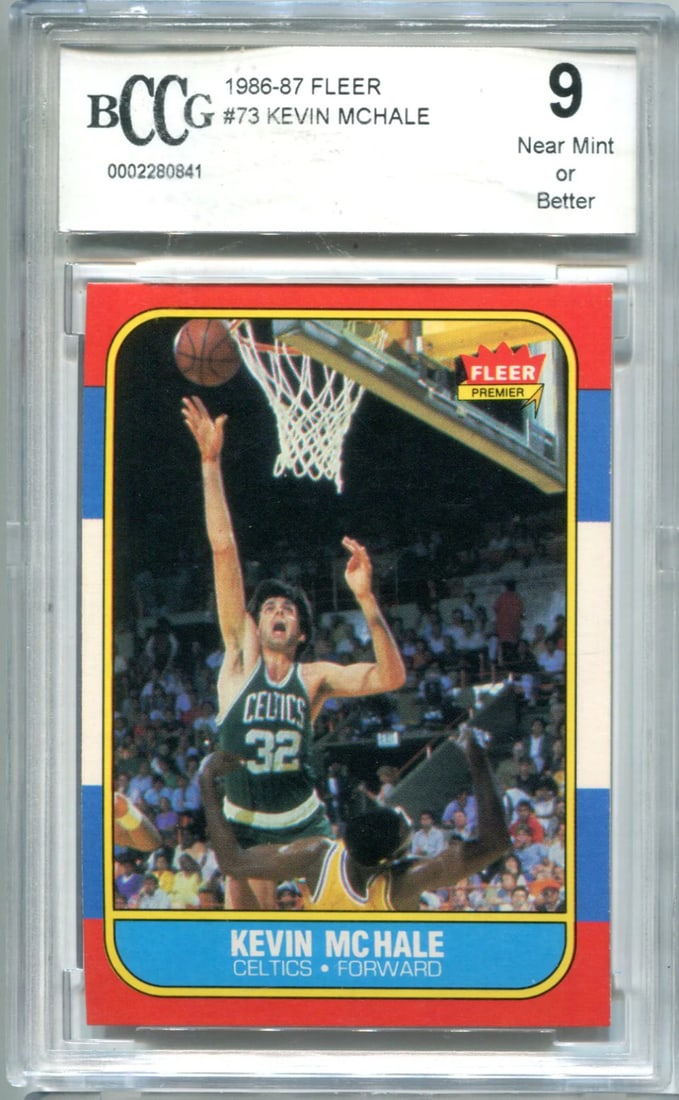 Kevin McHale 1986-87 Fleer Premier #73 BCCG NM 9 Card (1 of 2)