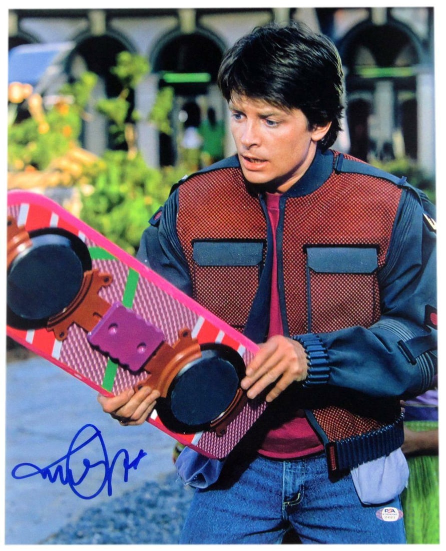 Signed by Michael J Fox auto photo back to future 16x20 with psa dna: Signed by Michael J Fox auto photo back to future 16x20 with psa dna Item Specifics: Industry: Movies Original/Reproduction: Original Autograph Authentication: PSA/DNA Product Disclaimer: Not affiliat