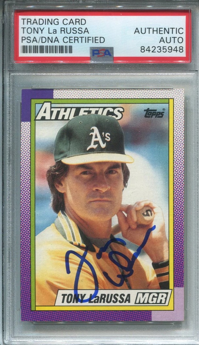 PSA Autographed Card Manager Oakland Athletics Tony LaRussa TOPPS (1 of 2)
