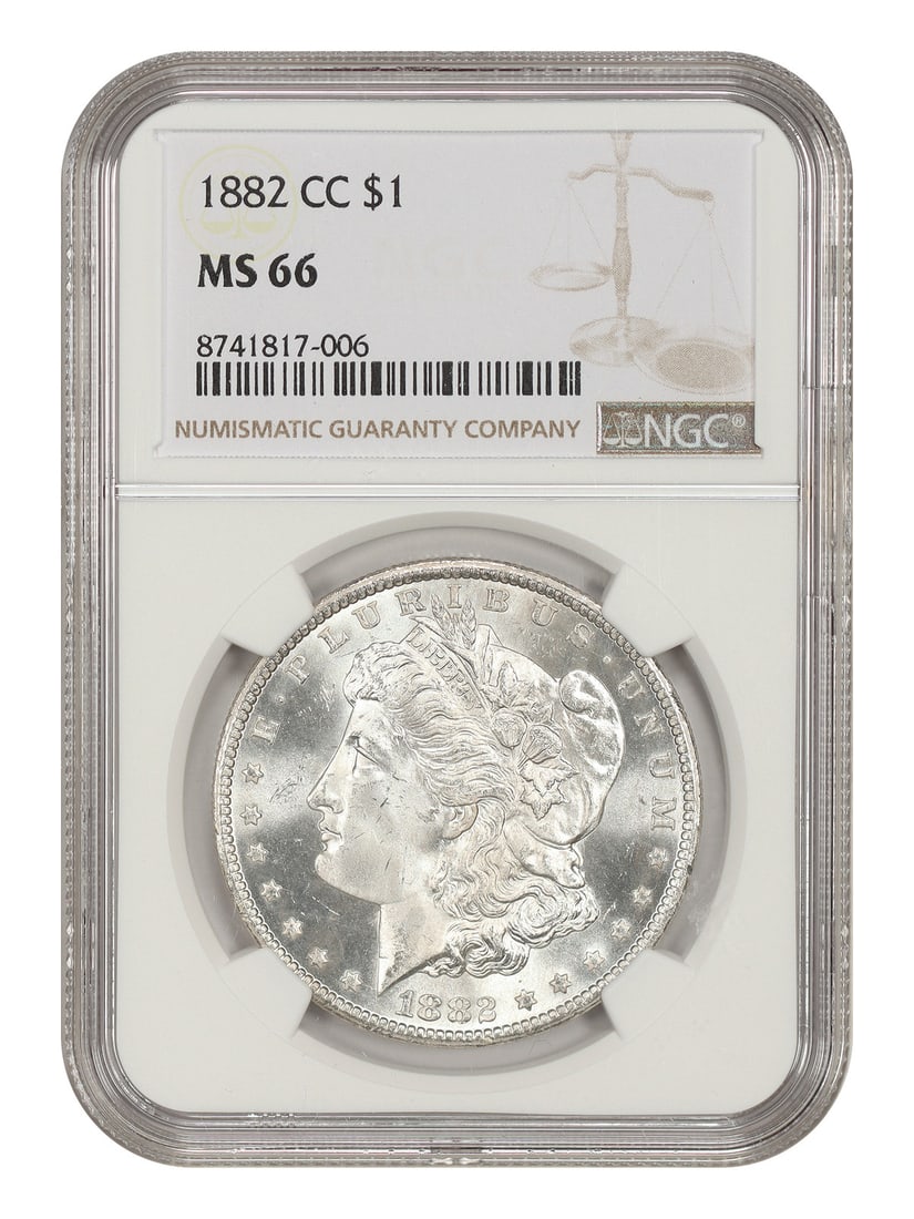 1882-CC $1 NGC MS66 - Morgan Dollar - Popular CC-Mint Issue: 1882-CC $1 NGC MS66 - Morgan Dollar - Popular CC-Mint Issue The 1882-CC $1 Morgan Dollar is a highly sought-after coin from the Carson City mint, featuring a rich history and distinct design. With its