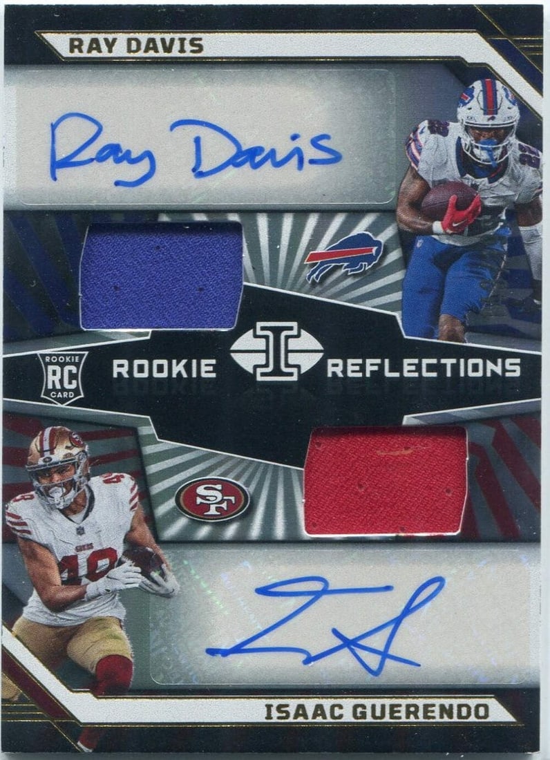 Ray Davis/ Isaac Guerendo 2024 Panini Illusions Rookie Reflections Dual Jersey & (1 of 2)