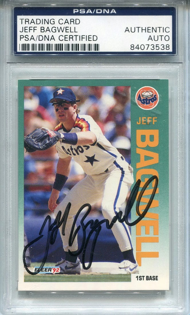 Jeff Bagwell Autographed 1992 Fleer Card (PSA) (1 of 1)
