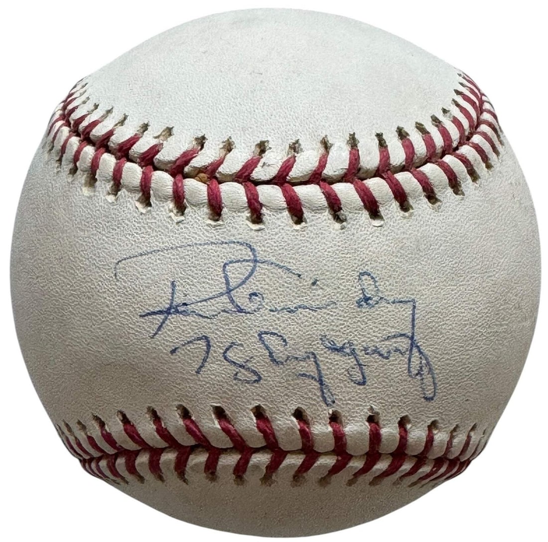 Ron Guidry Autographed Official Major League Baseball (JSA): Ron Guidry Autographed Official Major League Baseball (JSA) Signed in blue pen on the sweet spot, Ron Guidry's inscription "78 Cy Young" is visible on an Official Bud Selig baseball. This JSA-verified