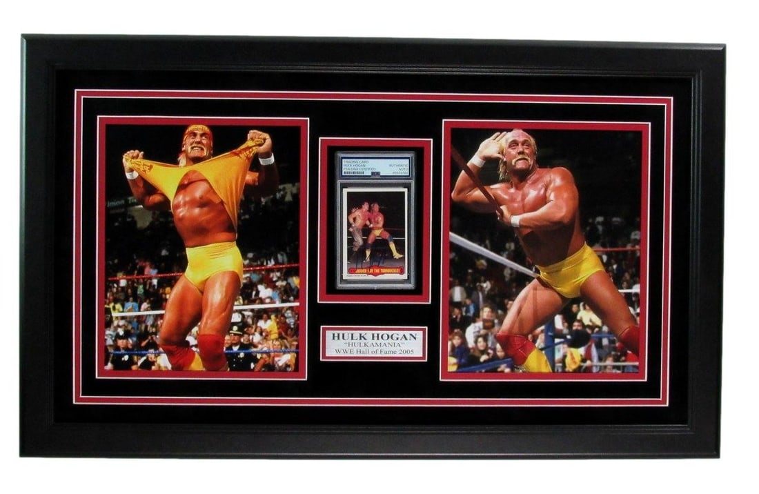 Hogan Hulk HOF WWE Signed 8x10 Photo Collage Card Framed PSA DNA 19996: Hogan Hulk HOF WWE Signed 8x10 Photo Collage Card Framed PSA DNA 19996 Item Specifics: Autograph Authentication: JSA League: Wrestling Original/Reprint: Original Product: Card Sport: Wrestling