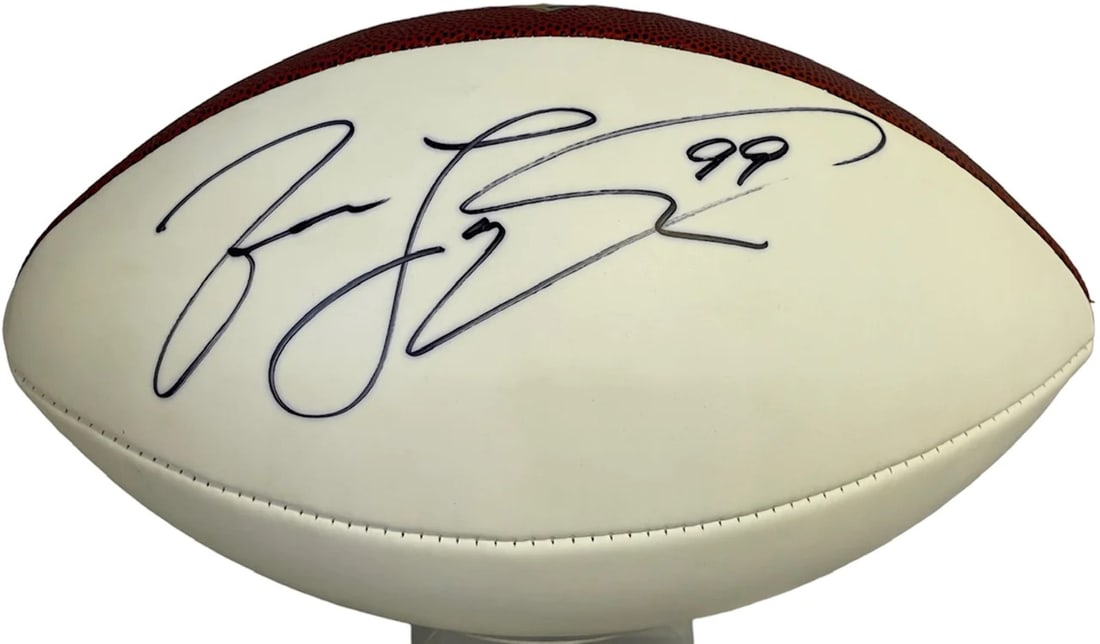 Jason Taylor Autographed Official White Panel Football (1 of 2)