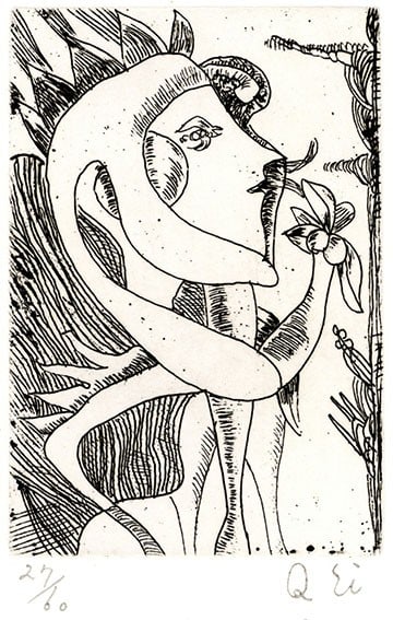 Ei Q Work 51 Copperplate Etching Print Signed Ltd Ed 1983 Japanese Avant Garde: Ei Q Work 51 Copperplate Etching Print Signed Ltd Ed 1983 Japanese Avant Garde Item Specifics: Artist: Ei-Q (Q Ei) Subject: Abstract Material: Paper Style: Japanese Size: 9 x 6 cm Year Of Production: 
