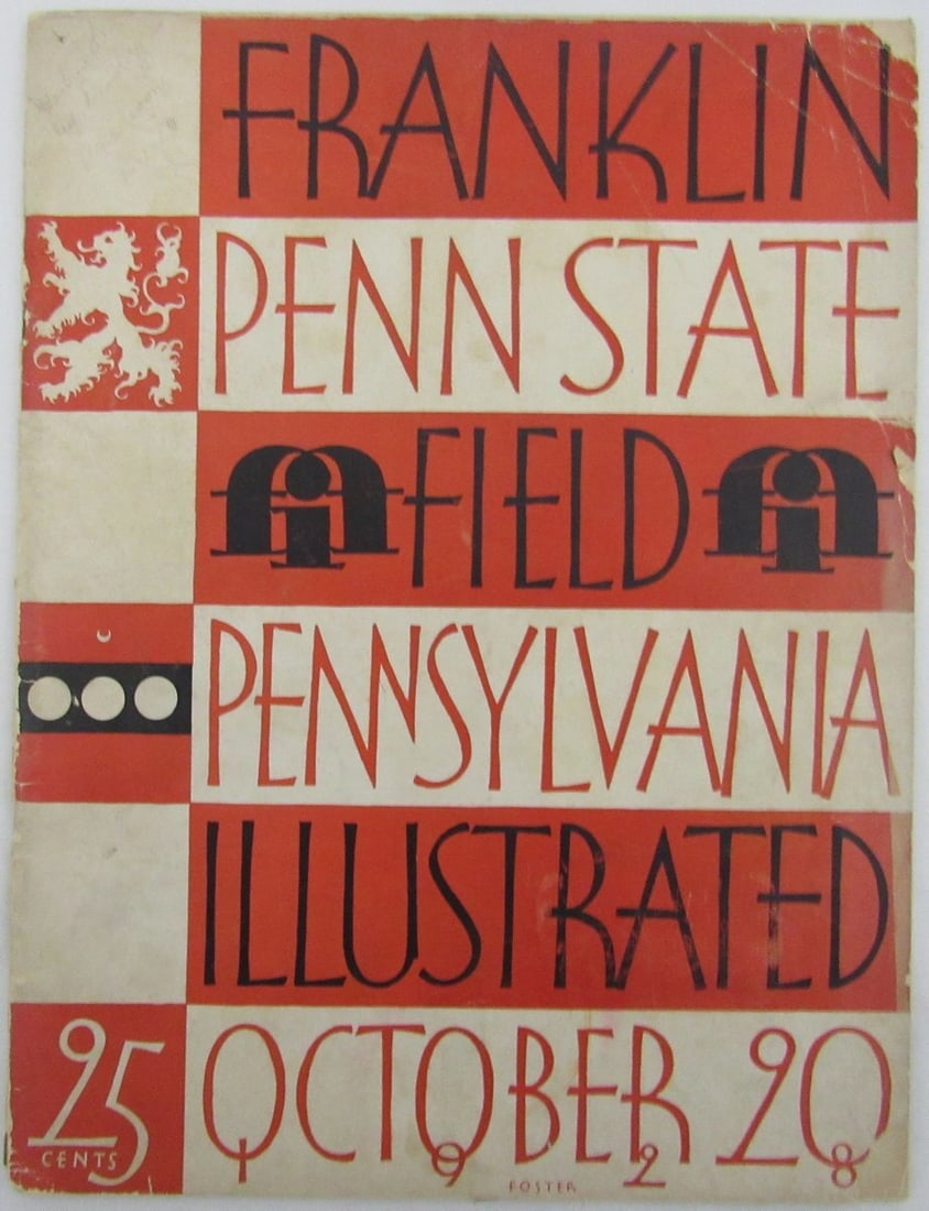 Vintage 1928 Penn State Nittany Lions vs.Penn College Football Program 137038: Vintage 1928 Penn State Nittany Lions vs.Penn College Football Program 137038 Original 1928 Penn State Nittany Lions football program, featuring the team's historic matchup against Penn College. This 