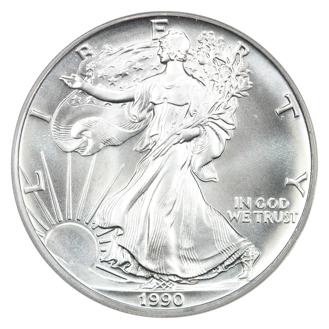 1990 $1 Silver Eagle PCGS MS70 - Silver Eagles - 3