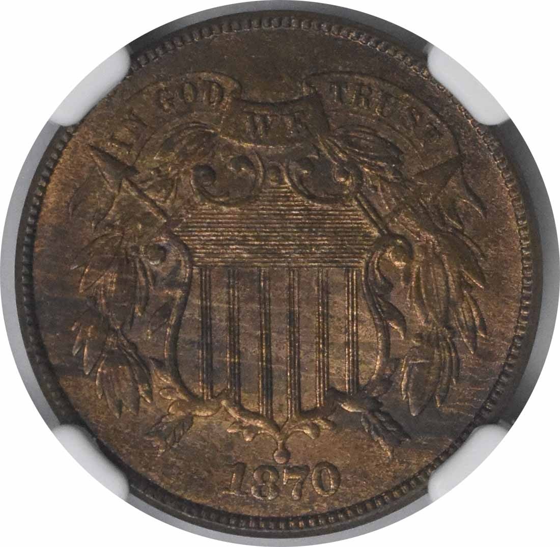 Two Cent Piece MS64RB NGC - 2