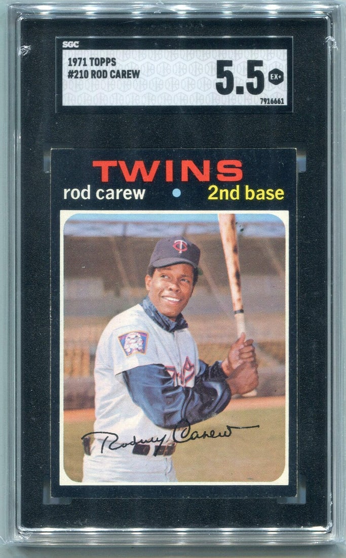 SGC Graded Card #210 Topps 1971 Rod Carew: SGC Graded Card #210 Topps 1971 Rod Carew SGC Graded Card #210 Topps 1971 Rod Carew - A rare and highly graded card from baseball legend Rod Carew, featuring his iconic likeness in the 1971 Topps set.