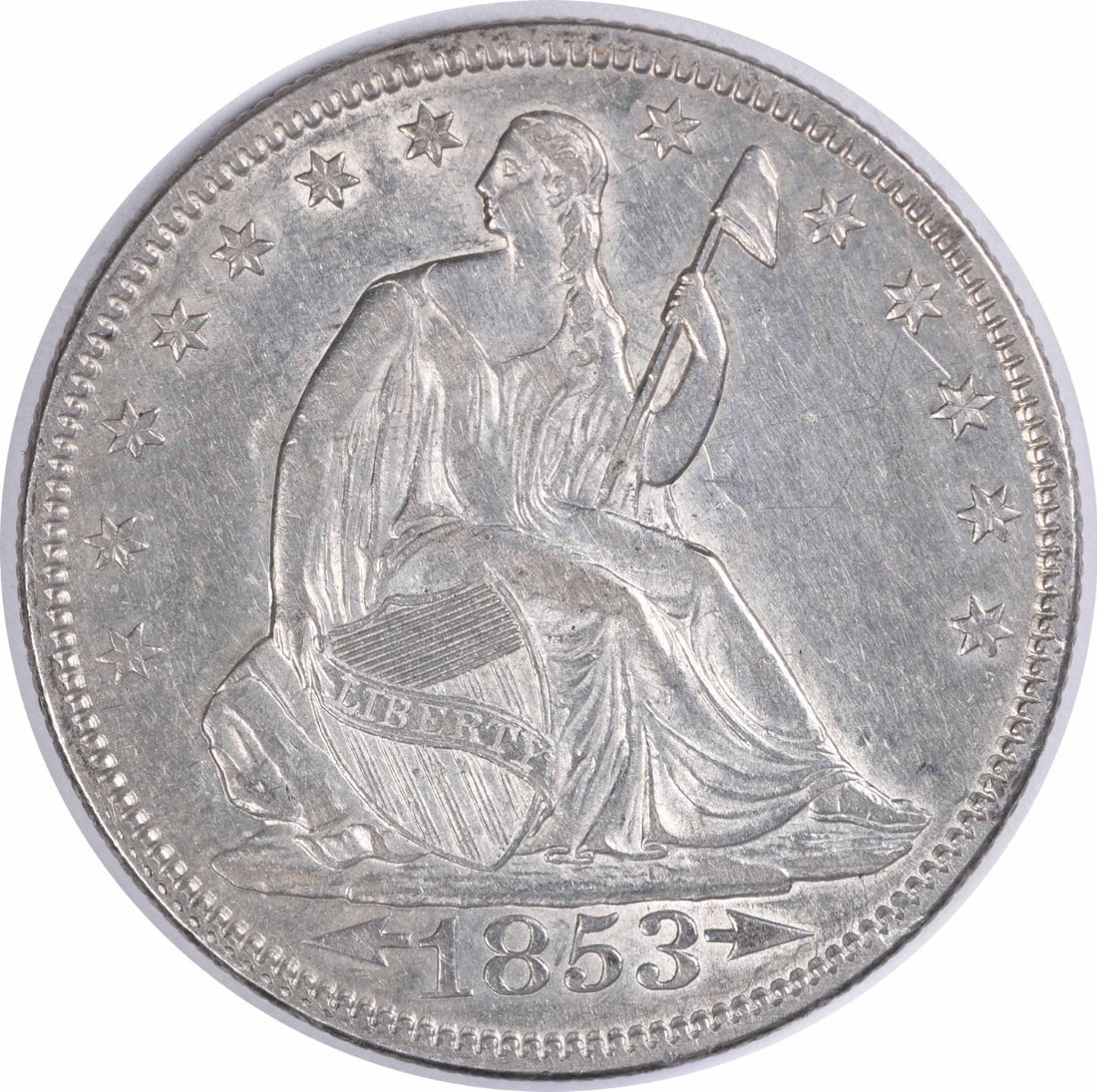 Liberty Seated Half Dollar Arrows Rays Choice AU Uncertified (1 of 2)