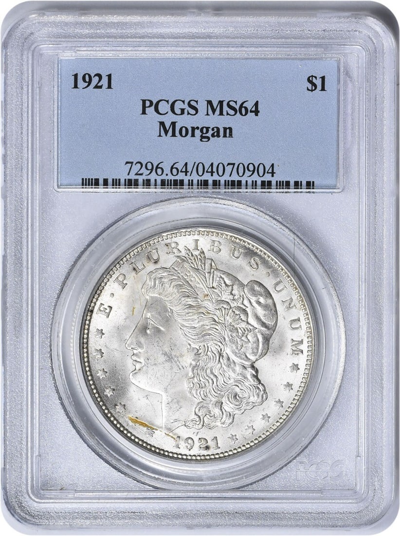 1921 VAM 3A2 Morgan Silver Dollar MS64 PCGS: 1921 VAM 3A2 Morgan Silver Dollar MS64 PCGS The 1921 VAM 3A2 Morgan Silver Dollar MS64 PCGS boasts exceptional condition, with its high-grade certification from the Professional Coin Grading Service (
