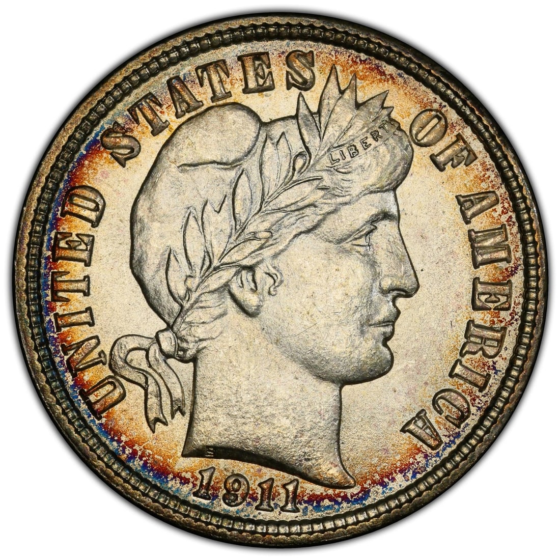 PCGS MS67 Barber Dime 1911-D 10C - 3