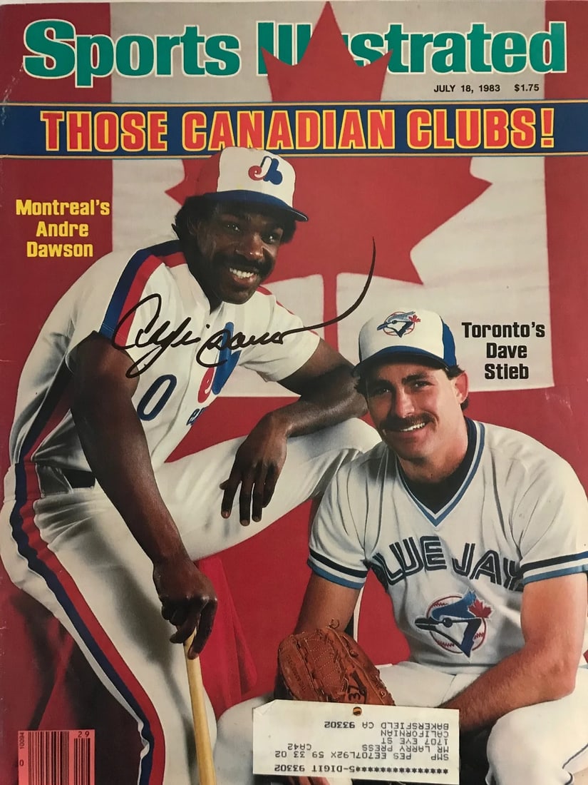 Sports Illustrated Andre Dawson Signed July 18 1983: Sports Illustrated Andre Dawson Signed July 18 1983 Item Specifics: This is a Andre Dawson Autographed Sports Illustrated Magazine Signed in blue sharpie across the front of the magazine Magazine is d