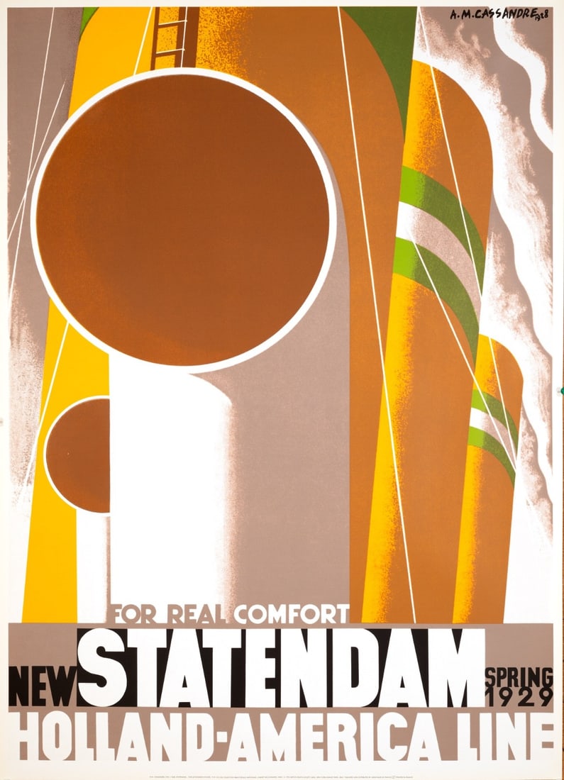 Bibliotheque Nationale Paris Statendam French Travel Poster Cassandre Am (1 of 3)