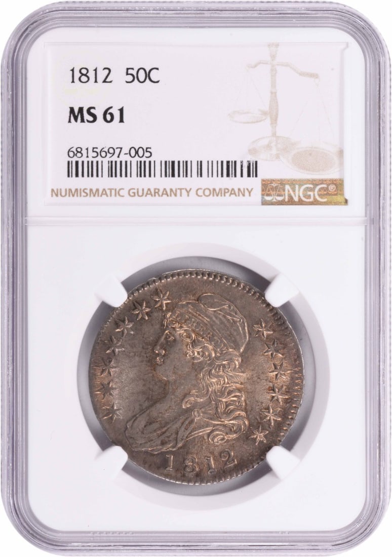Silver Half Dollar 1812 Bust MS61 NGC (1 of 3)