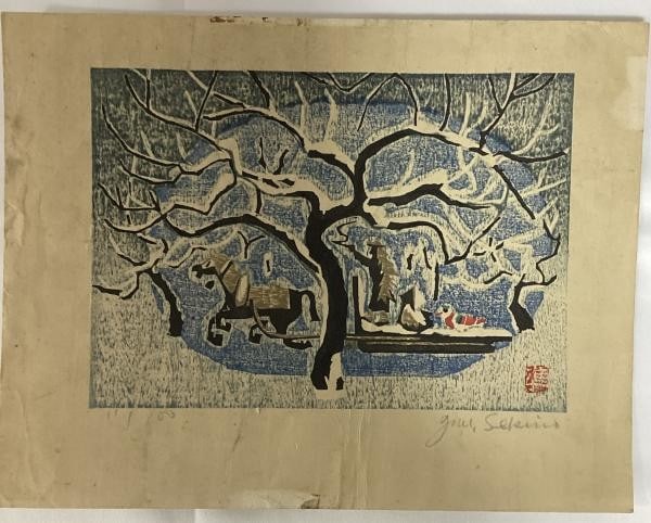 Junichiro Sekino Signed Woodblock Print Ltd Ed 11 100 Japanese Art (1 of 1)