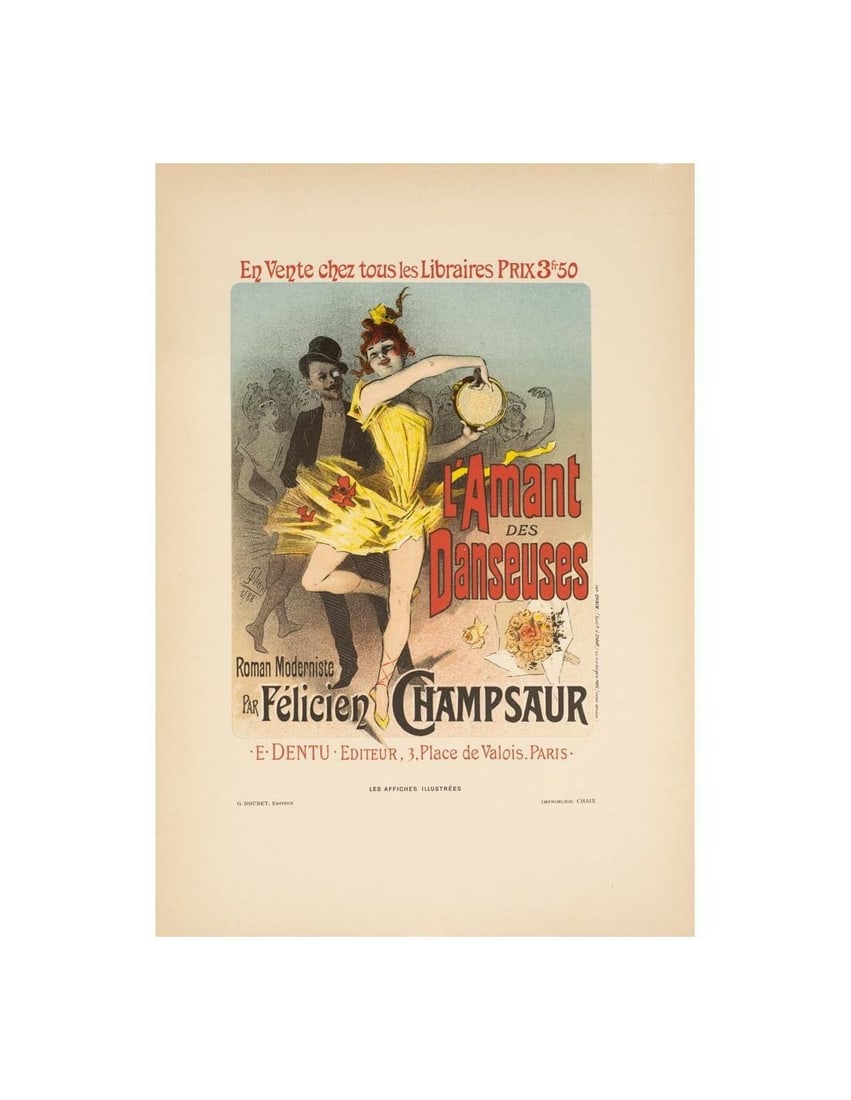 Original Vintage Poster L'Amant Des Danseuses By Cheret Affiches Illustrees 1896: Original Vintage Poster L'Amant Des Danseuses By Cheret Affiches Illustrees 1896 Item Specifics: Artist: CHERET Style: Art Nouveau Date Of Creation: 1897 Year Of Production: 1897 Width (Inches): 8.5 S