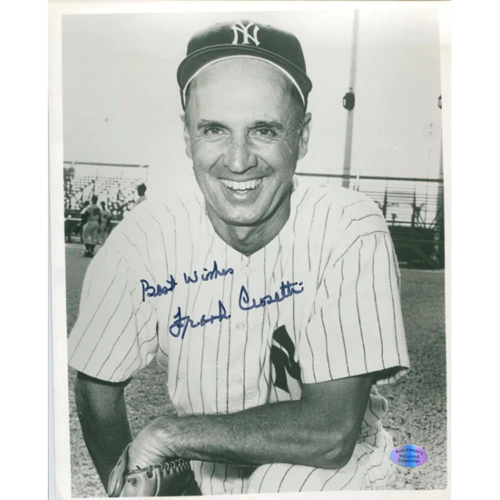 Frank Crosetti Autographed 8x10 Photo: Frank Crosetti Autographed 8x10 Photo Signed by Frank Crosetti in black sharpie, this 8x10 photo bears the artist's mark. In good condition and accompanied by a Certificate of Authenticity (COA), this