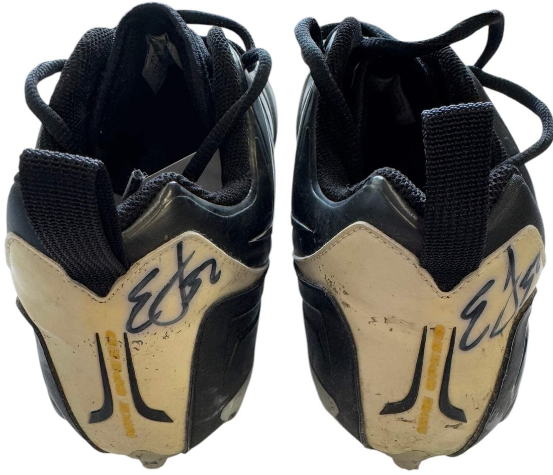 Edgerrin James Autographed Game Used Spikes (JSA) (1 of 5)